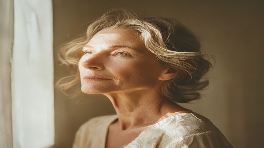 Editorial portrait illustrating glycation and skin aging